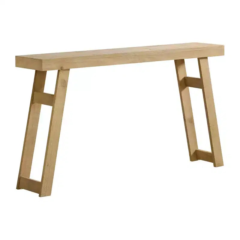 Consolle in legno massello Alaterre Furniture Lawas - Tavolo da ingresso in stile fattoria moderno da 56 pollici