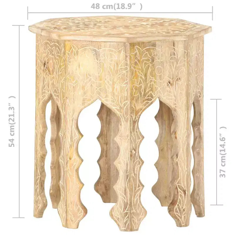 vidaXL Tavolino da caffè 48 cm Legno massello di mango