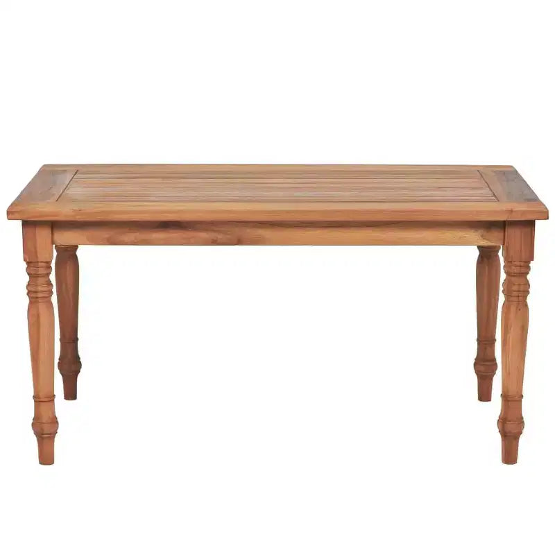 vidaXL Tavolino da caffè Marrone in legno di teak 90x50x45 cm Intarsi decorativi