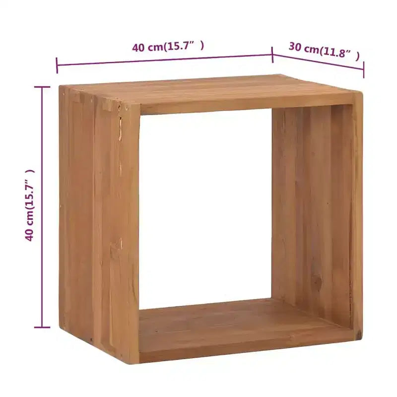 vidaXL Comodino in legno massello di teak naturale caldo