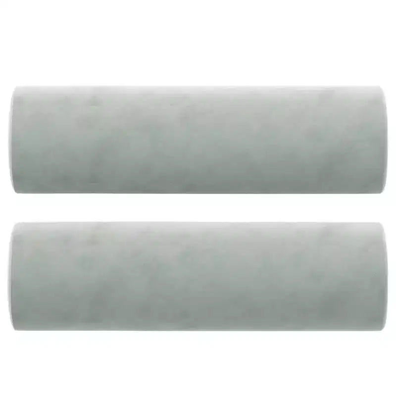 vidaXL Divano a 2 posti con cuscini decorativi grigio chiaro 55,1 velluto