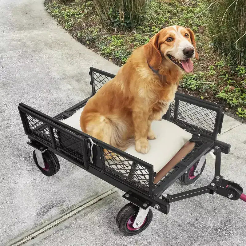 Carrello utilitario pieghevole in rete resistente con ruote, carrello rotante di grande capacità da 95x46x38 cm per magazzino e casa