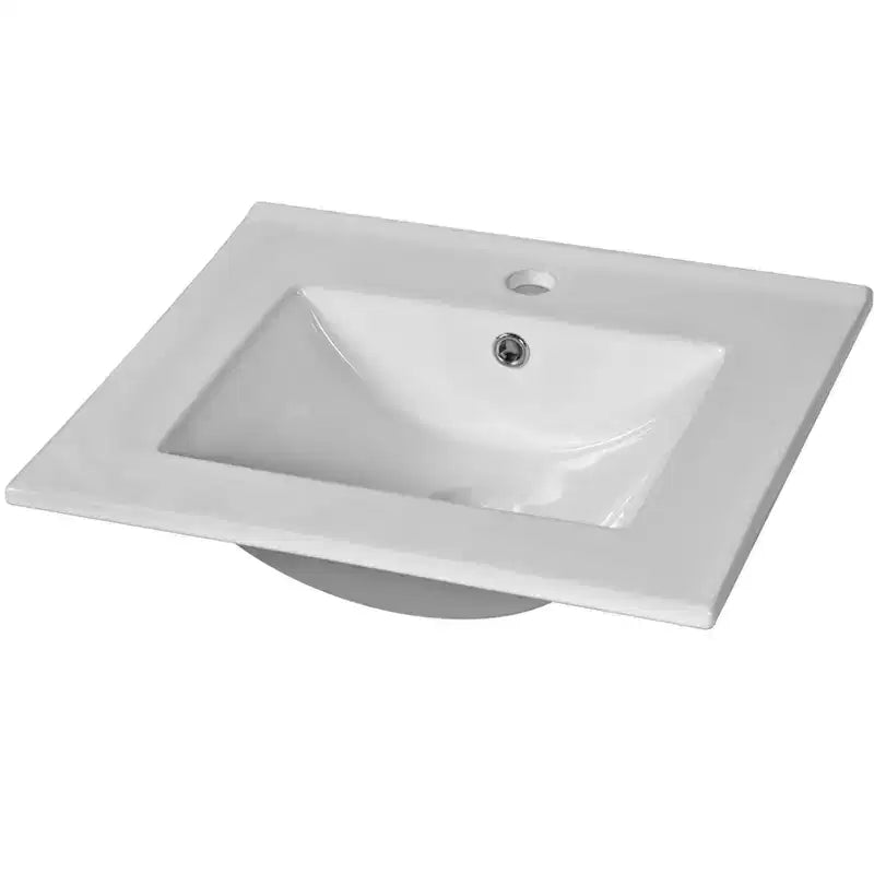 Mobiletto lavabo da bagno compatto da 20 pollici con cassetti, mobiletto da terra per bagno con ripiano e anta a chiusura ammortizzata