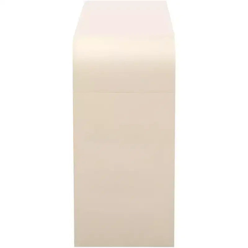 55 Tavolo console moderno lucido, credenza arrotondata con 3 cassetti, per ingresso, soggiorno, sala da pranzo