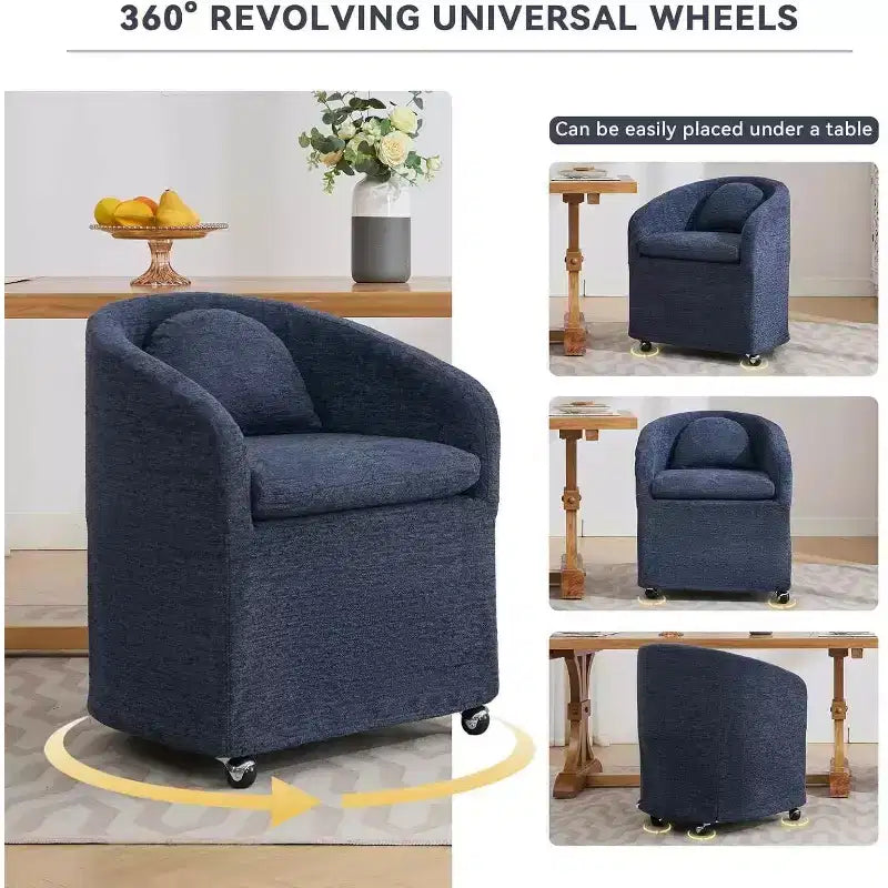 Poltrona girevole di design, poltrona rotonda a botte girevole a 360°, poltrone imbottite in ciniglia con cuscino, comoda poltrona girevole per soggiorno, camera da letto