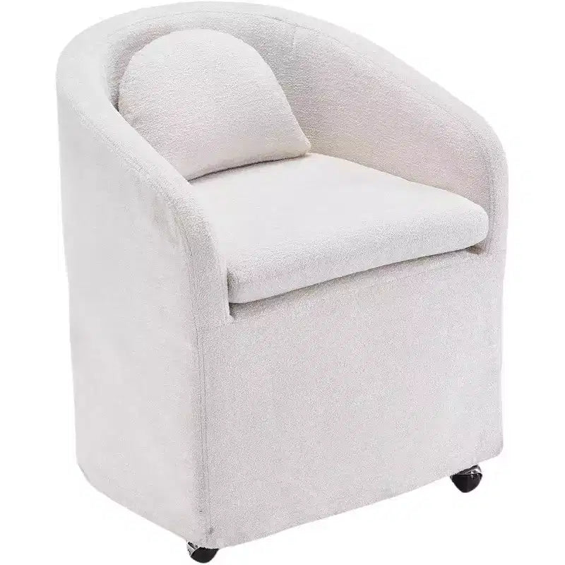 Poltrona girevole di design, poltrona rotonda a botte girevole a 360°, poltrone imbottite in ciniglia con cuscino, comoda poltrona girevole per soggiorno, camera da letto