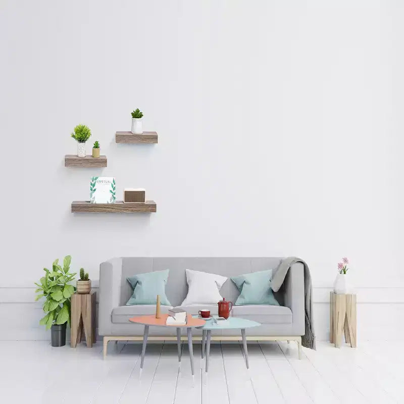 Mensole galleggianti in legno da 23,6 Maple Light Gray con staffa a scomparsa, perfette per l'arredamento di bagno/camera da letto/cucina o come espositore per libri/piante