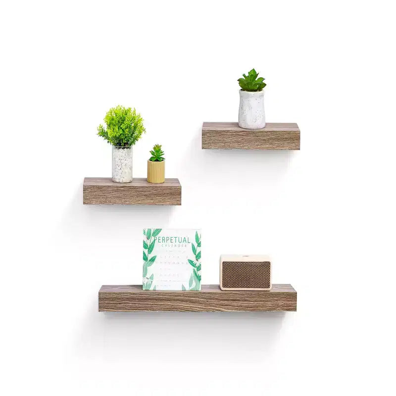 Mensole galleggianti in legno da 23,6 Maple Light Gray con staffa a scomparsa, perfette per l'arredamento di bagno/camera da letto/cucina o come espositore per libri/piante