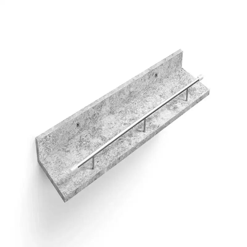 15.7 Mensola galleggiante grigia con staffa a scomparsa, montaggio a parete in legno, perfetta per l'arredamento di bagno/camera da letto/cucina o per esporre libri/piante, facile da installare.