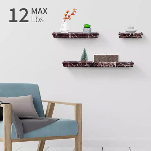 15.7 Mensola galleggiante grigia con staffa a scomparsa, montaggio a parete in legno, perfetta per l'arredamento di bagno/camera da letto/cucina o per esporre libri/piante, facile da installare.