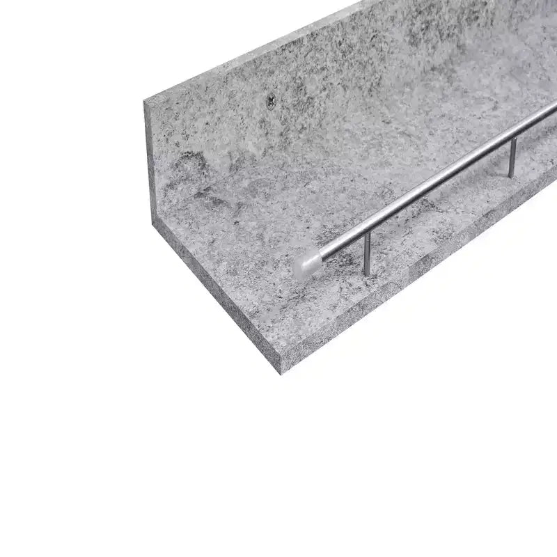 15.7 Mensola galleggiante grigia con staffa a scomparsa, montaggio a parete in legno, perfetta per l'arredamento di bagno/camera da letto/cucina o per esporre libri/piante, facile da installare.