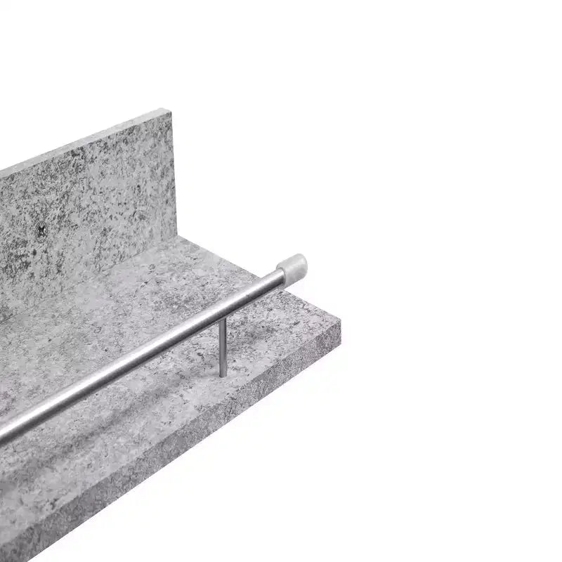 15.7 Mensola galleggiante grigia con staffa a scomparsa, montaggio a parete in legno, perfetta per l'arredamento di bagno/camera da letto/cucina o per esporre libri/piante, facile da installare.