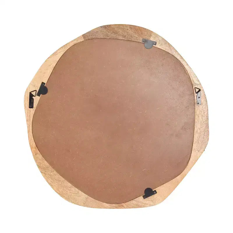 Kate and Laurel Hera Specchio rotondo in legno, naturale, 26x26