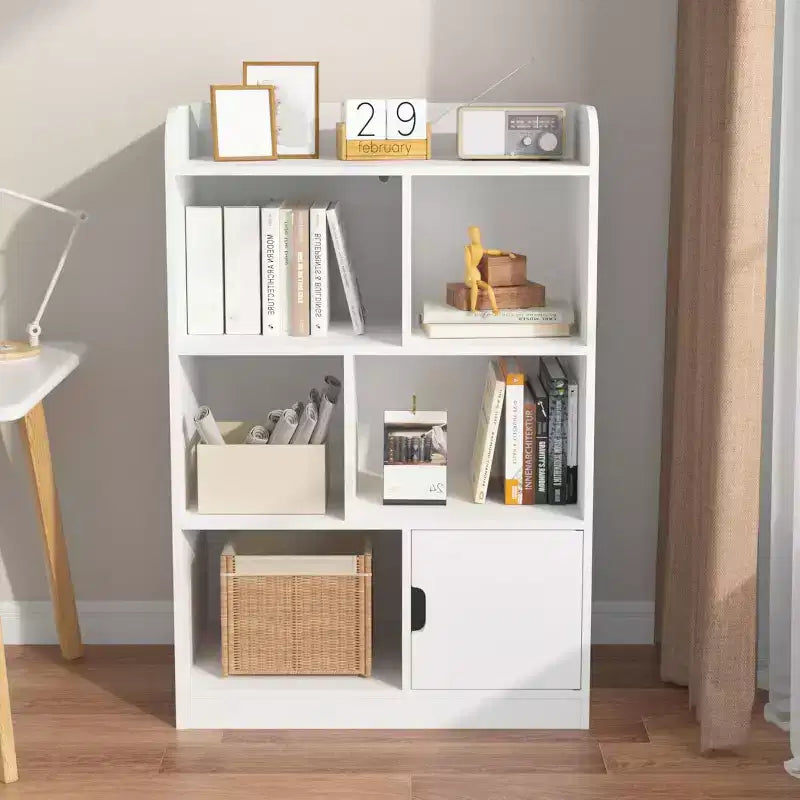 Libreria a 6 cubi, Scaffale per bambini, Scaffale a 3 livelli autoportante, Organizzatore multiuso con cubi contenitori per la cameretta dei bambini, camera da letto, studio, ufficio, soggiorno