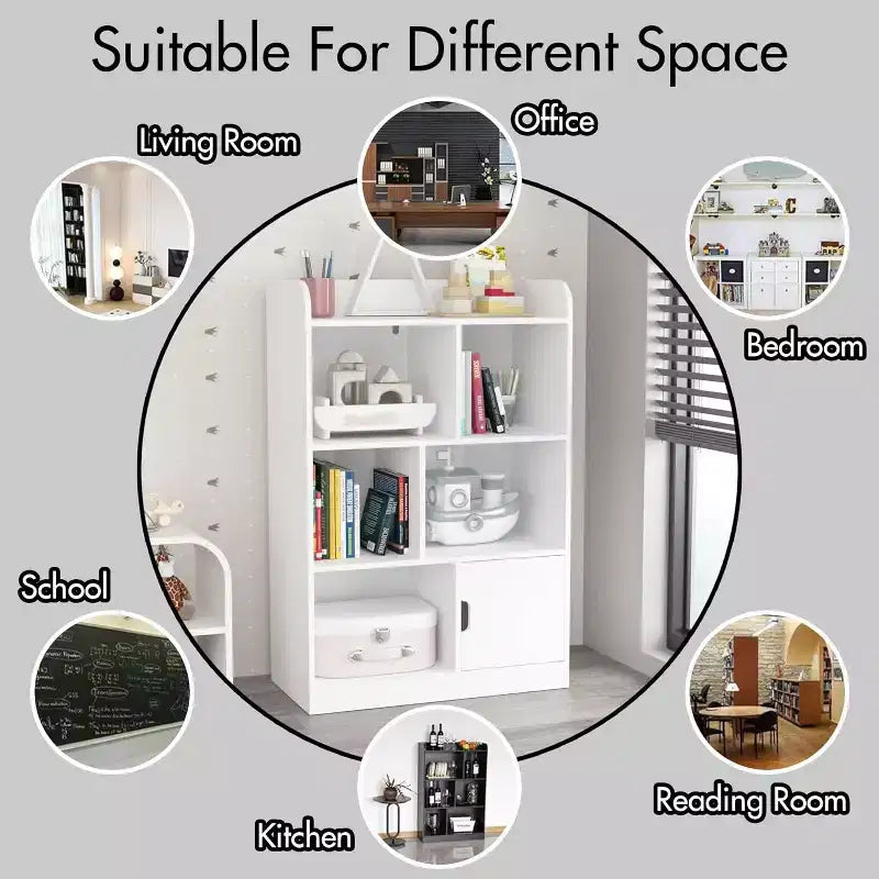 Libreria a 6 cubi, Scaffale per bambini, Scaffale a 3 livelli autoportante, Organizzatore multiuso con cubi contenitori per la cameretta dei bambini, camera da letto, studio, ufficio, soggiorno
