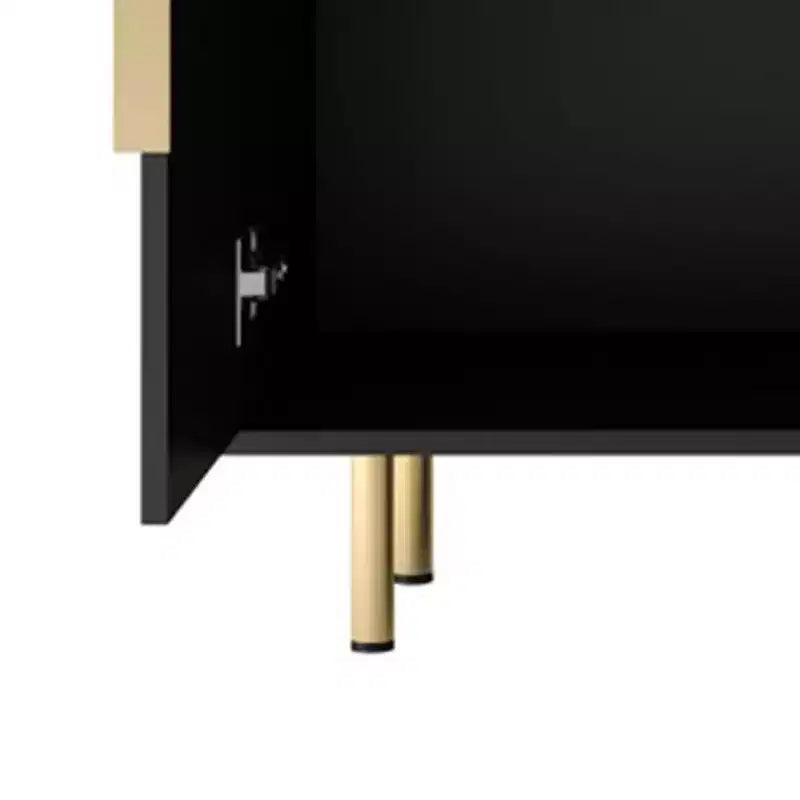 Mobile Madia Moderno Credenza con Ante Scanalate, Ripiani Regolabili, Armadietto Consolle d'Accento per Sala da Pranzo - Panipeachy