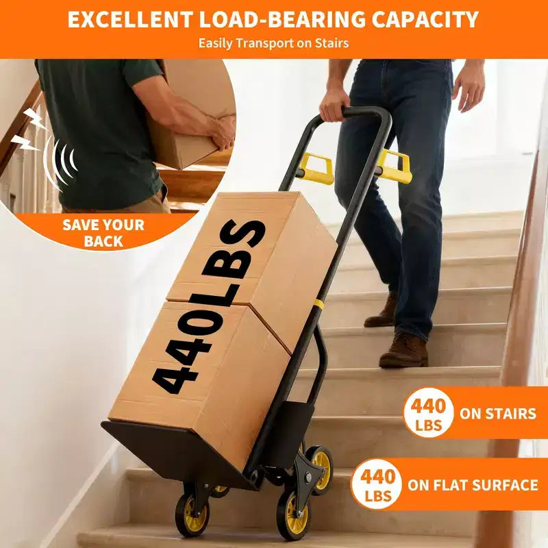 Carrello per trasporto su scala, carrello manuale versatile per arrampicata su scala resistente da 200 kg per il trasloco di mobili/scatole in casa/ufficio/magazzino