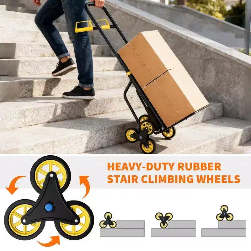 Carrello per trasporto su scala, carrello manuale versatile per arrampicata su scala resistente da 200 kg per il trasloco di mobili/scatole in casa/ufficio/magazzino