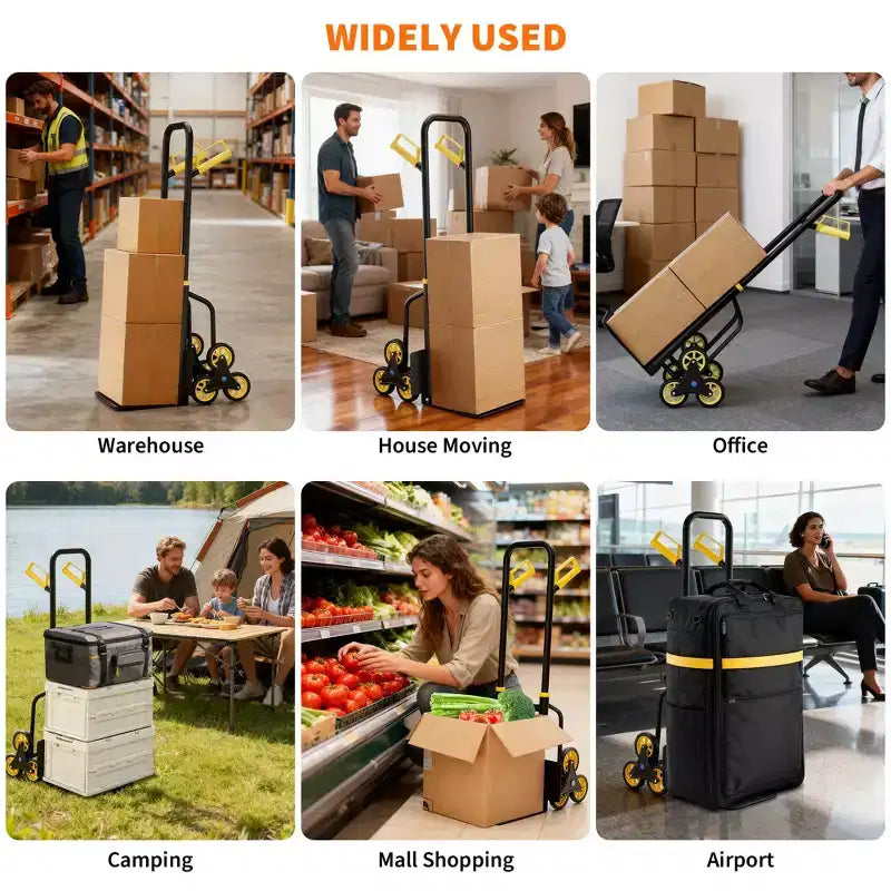 Carrello per trasporto su scala, carrello manuale versatile per arrampicata su scala resistente da 200 kg per il trasloco di mobili/scatole in casa/ufficio/magazzino