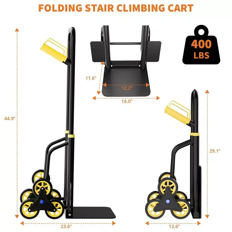 Carrello per trasporto su scala, carrello manuale versatile per arrampicata su scala resistente da 200 kg per il trasloco di mobili/scatole in casa/ufficio/magazzino