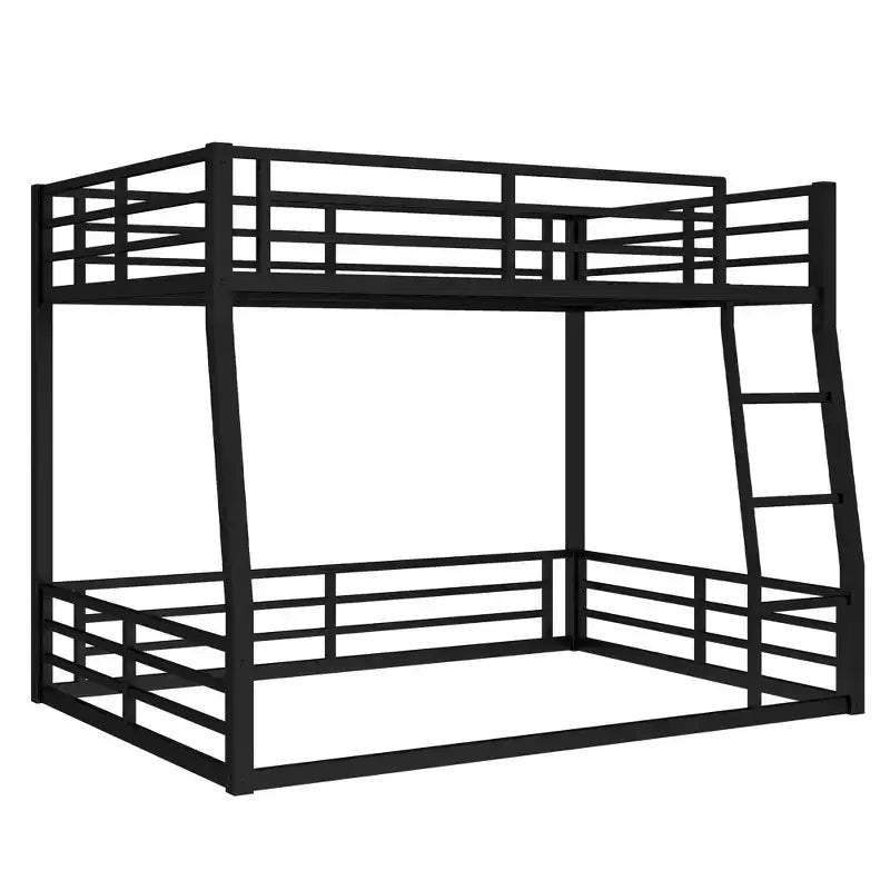 Telaio letto a castello in metallo, resistente, silenzioso, capacità 226 kg per bambini, adolescenti e adulti, nero - ModernLuxe