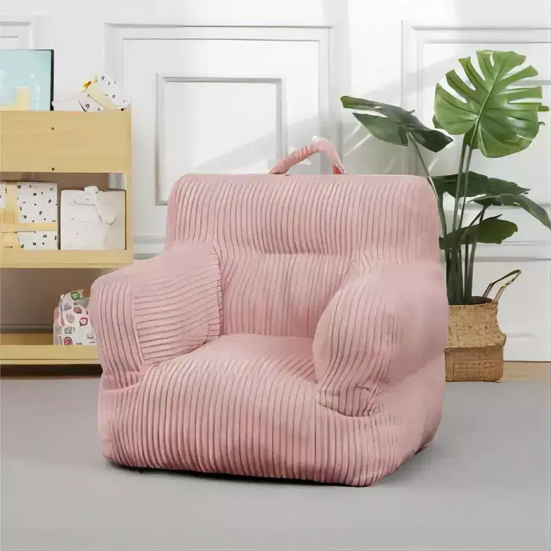 Poltrona a sacco per bambini in velluto a coste 23x23x21 pollici 280GSM Imbottitura in spugna felpata in poliestere Divano da pavimento per bambini e bambine Angolo lettura