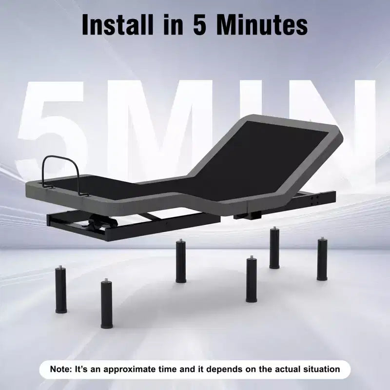 Base Letto Regolabile Dyonery Split King, Base Letto Smart con Telecomando Wireless