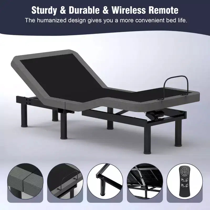 Base Letto Regolabile Dyonery Split King, Base Letto Smart con Telecomando Wireless