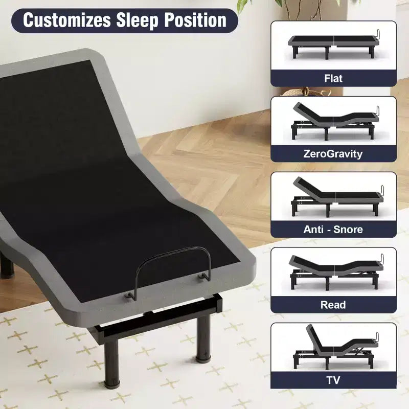 Base Letto Regolabile Dyonery Split King, Base Letto Smart con Telecomando Wireless