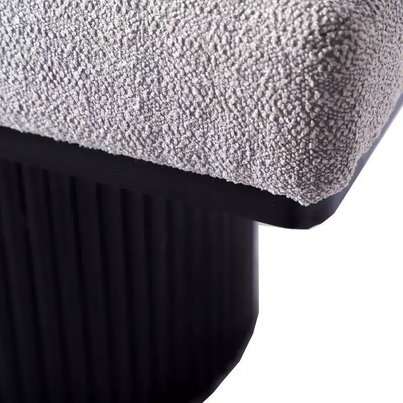 Panca accentata in tessuto bouclé TUYOHW 48 con gambe spesse, panca ottomana contemporanea da fine letto, panca da tavolino, capacità 260 libbre