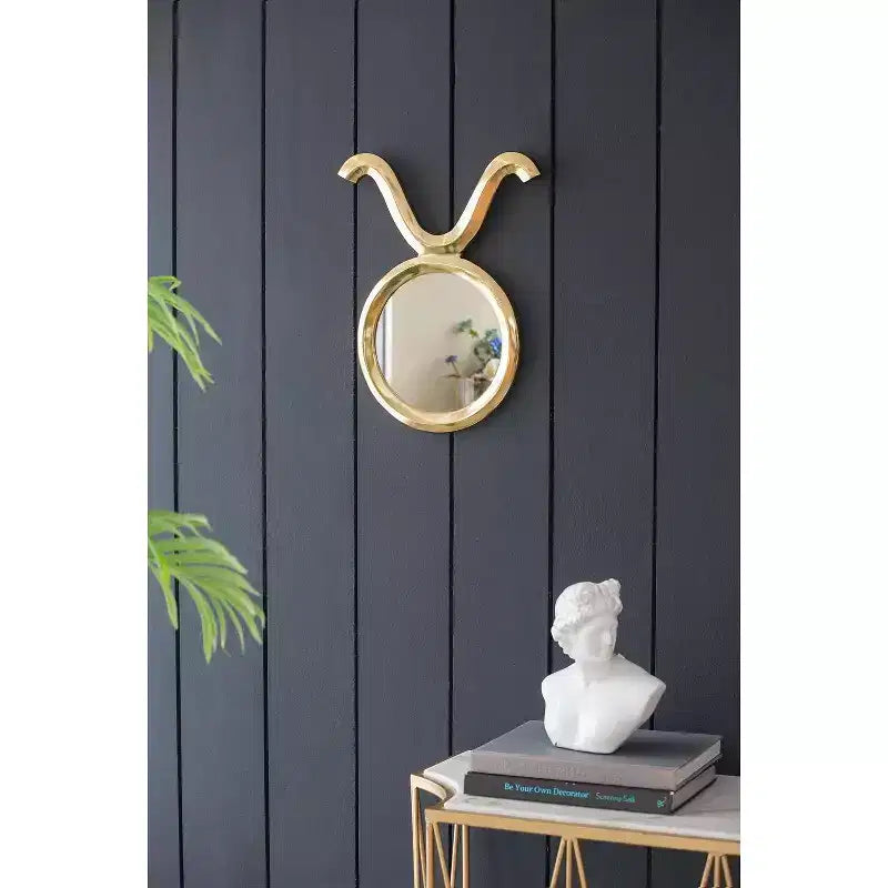 Specchio Decorativo da Parete TUYOHW Vintage con Cornice in Legno/Alluminio con Trama Intrecciata, Specchio Circolare per Camera da Letto, Soggiorno