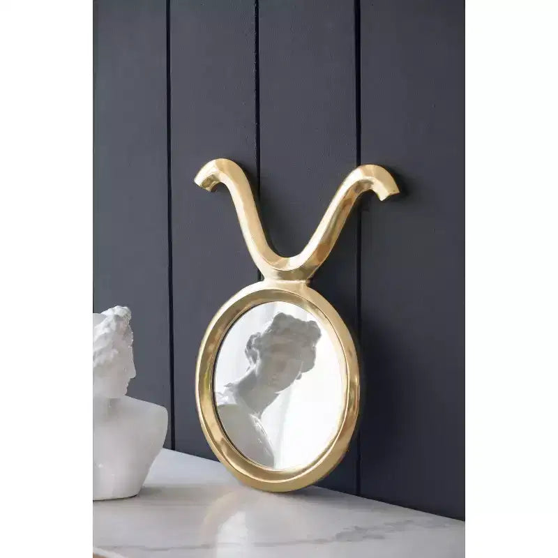 Specchio Decorativo da Parete TUYOHW Vintage con Cornice in Legno/Alluminio con Trama Intrecciata, Specchio Circolare per Camera da Letto, Soggiorno