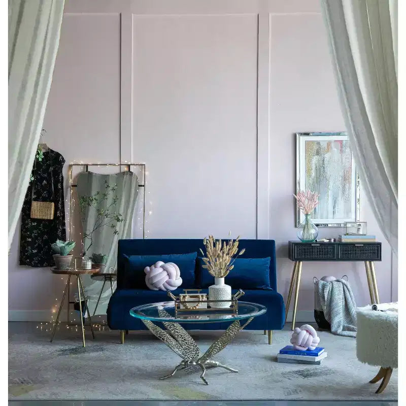 TUYOHW Specchio decorativo da parete moderno con papavero con cornice in metallo dorato, specchio novità per la decorazione della parete per camera da letto, soggiorno