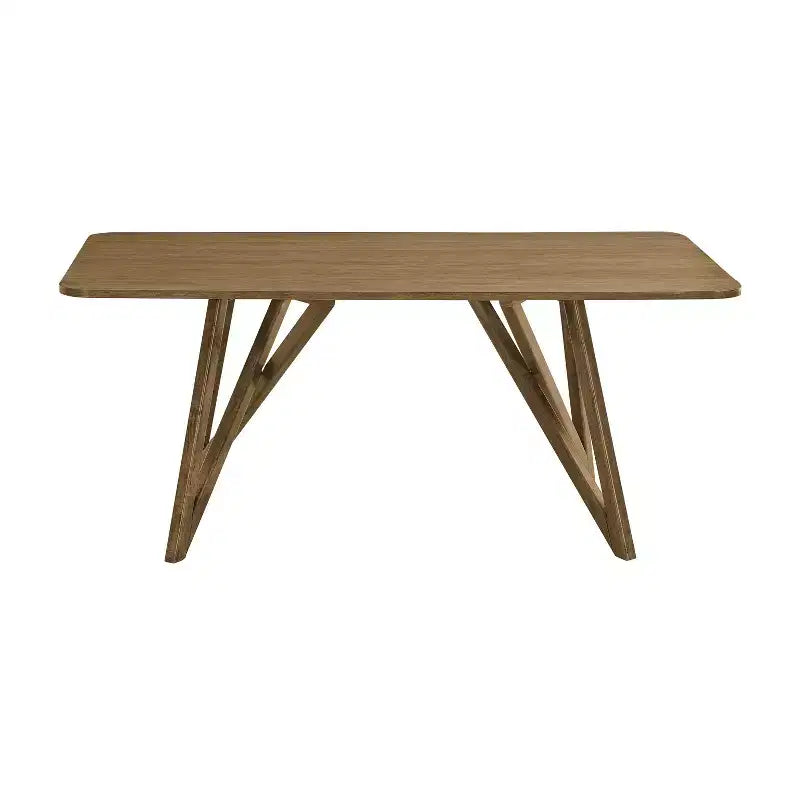 Tavolo da pranzo Roundhill Furniture Axler, lunghezza 70 pollici, gambe a treppiede incrociate