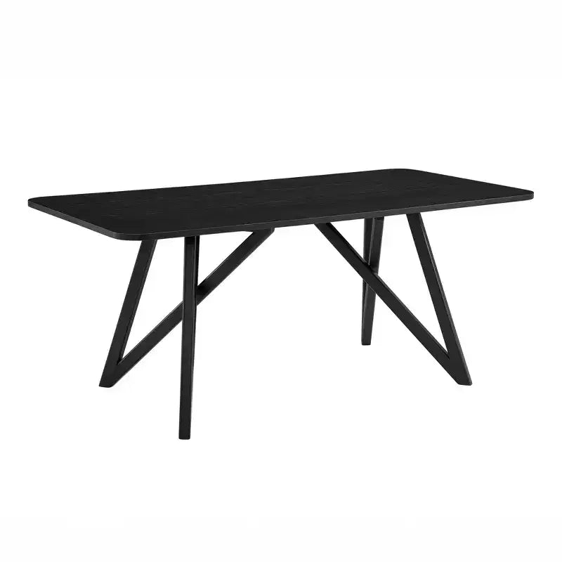 Tavolo da pranzo Roundhill Furniture Axler, lunghezza 70 pollici, gambe a treppiede incrociate