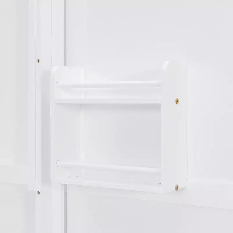 Luxystar Letto a scomparsa moderno ruotabile con scrivania pieghevole e doppie mensole laterali a 3 ripiani, Queen size