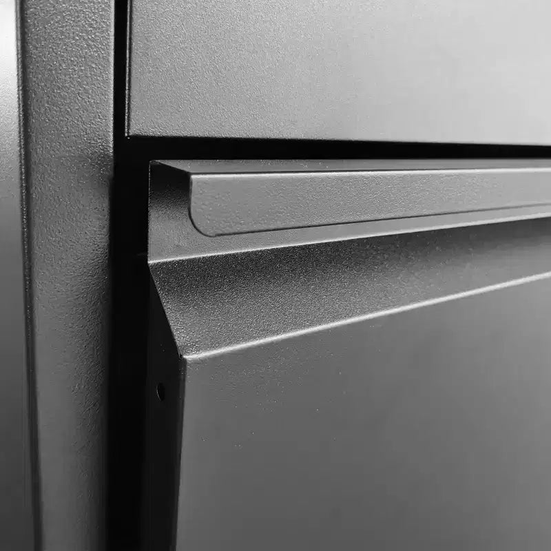 VIYET 52H Armadietto Portadocumenti Verticale a 4 Cassetti con Serratura su Ruote, Armadietto in Metallo Resistente Nero per Casa/Ufficio, Adatto a Documenti in Formato Legale/Lettera