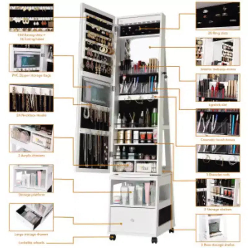Set portagioie girevole (MDF) - Bianco
