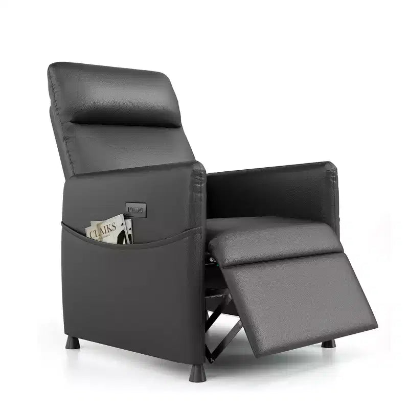 Poltrona Reclinabile Elettrica MAYEERTY, con Poggiapiedi, Seduta Imbottita per Piccoli Spazi, Salotto e Home Cinema