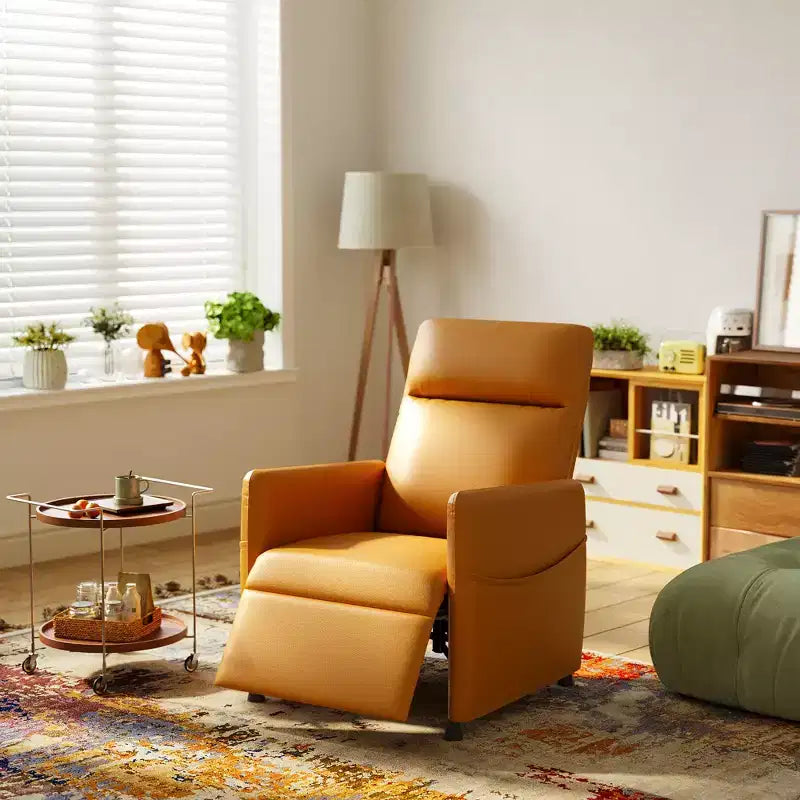 Poltrona Reclinabile Elettrica MAYEERTY, con Poggiapiedi, Seduta Imbottita per Piccoli Spazi, Salotto e Home Cinema