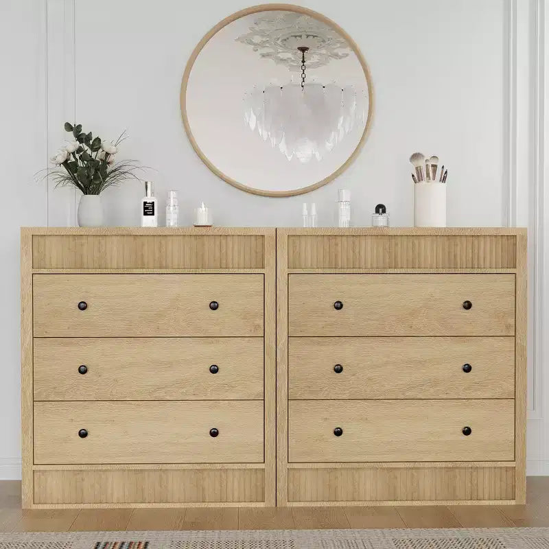 Comò a 3 cassetti per camera da letto, cassettiera scanalata larga 80 cm, comodino moderno in legno con vano contenitore per cameretta, corridoio, soggiorno