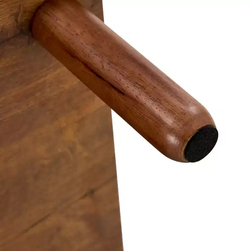 MAYEERTY Tavolino da caffè rettangolare a 2 ripiani con gambe in legno di gomma e vano a giorno per soggiorno, tavolino centrale moderno