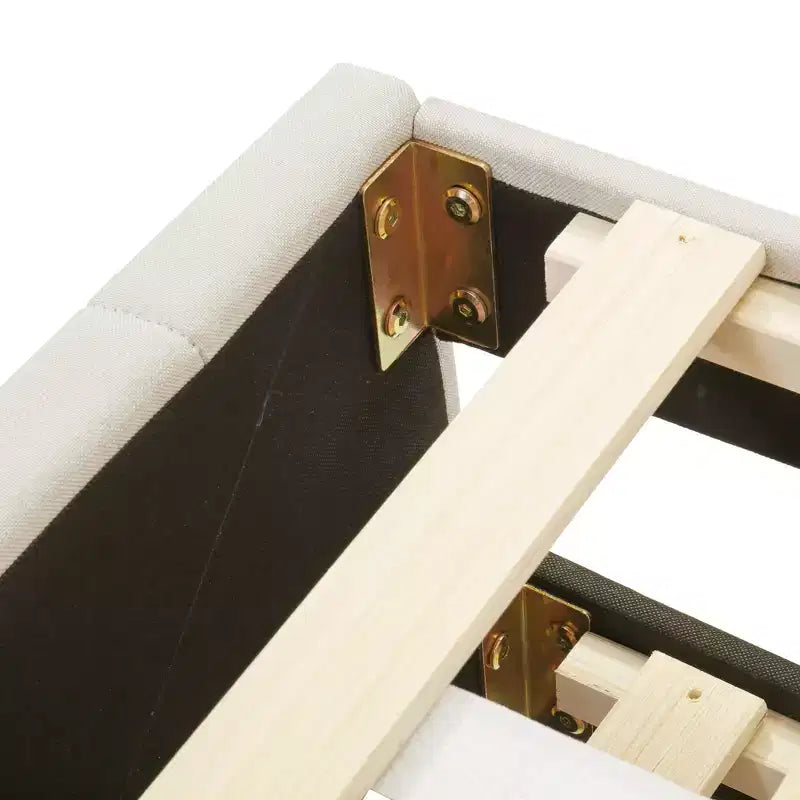 Letto a piattaforma imbottito Bellemave, una piazza e mezza, con letto estraibile e 3 cassetti portaoggetti, letto estraibile salvaspazio per piccole stanze