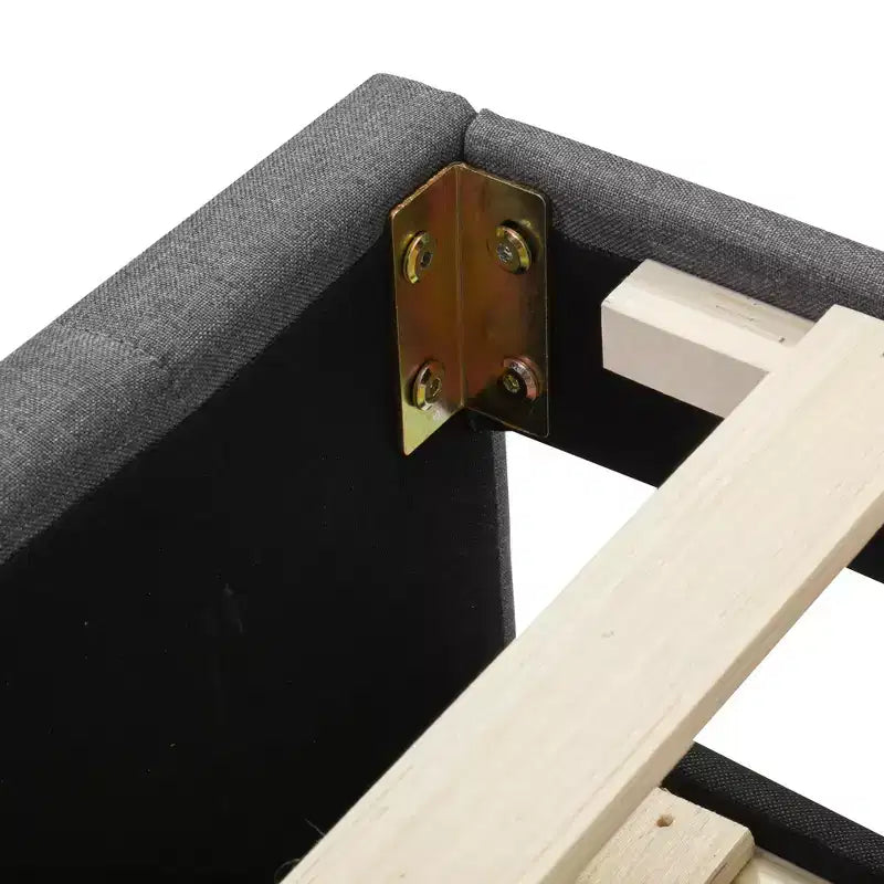 Letto a piattaforma imbottito Bellemave, una piazza e mezza, con letto estraibile e 3 cassetti portaoggetti, letto estraibile salvaspazio per piccole stanze