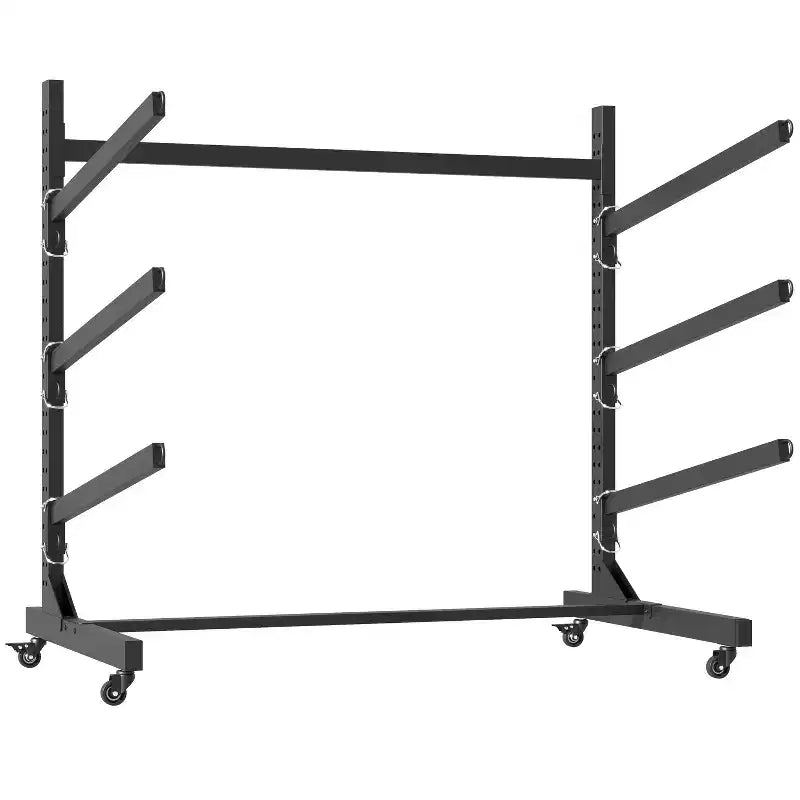 VIYET 41H Supporto autoportante per kayak, resistente e regolabile con ruote bloccabili, capacità 3 kayak/canoa/SUP/tavola da surf (nero)