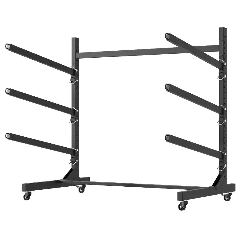 VIYET 41H Supporto autoportante per kayak, resistente e regolabile con ruote bloccabili, capacità 3 kayak/canoa/SUP/tavola da surf (nero)