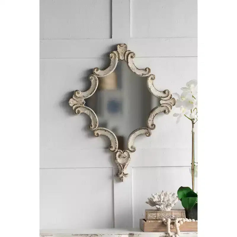 Specchio da parete in stile rustico con decorazioni, elemento d'arredo artistico, da appendere in verticale/orizzontale per soggiorno, camera da letto, ingresso