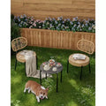 COZONY 3-Piece Wicker Patio Bistro Set, Outdoor Furniture Set with Round Rattan Chairs & Coffee Table, Perfect for Yard, Garden