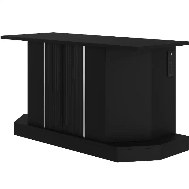 Supporto per acquario da 55-75 galloni, resistente capacità 880 libbre con 4 porte AC e 2 porte USB e vano portaoggetti, supporto per acquario nero - ModernLuxe