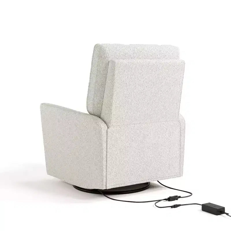 Storkcraft Santorini Deluxe Poltrona reclinabile girevole elettrica con doppia ricarica USB